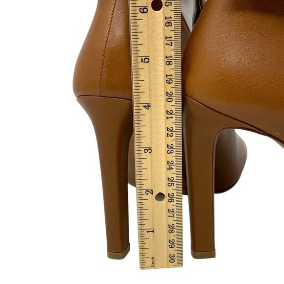 Michael Kors Lawson Open Toe Leather Bootie Tan Size 9 NWT $175 MSRP - Picture 10 of 10